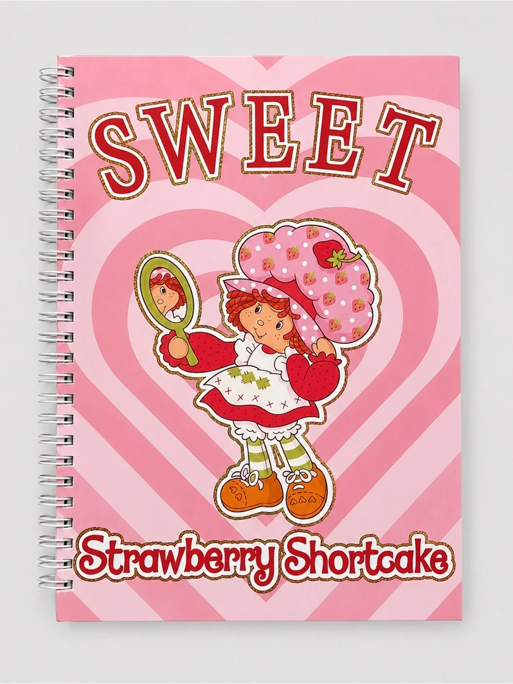 Strawberry Shortcake Spiral Notebook – Lined Journal | Cute Pink Notebook
